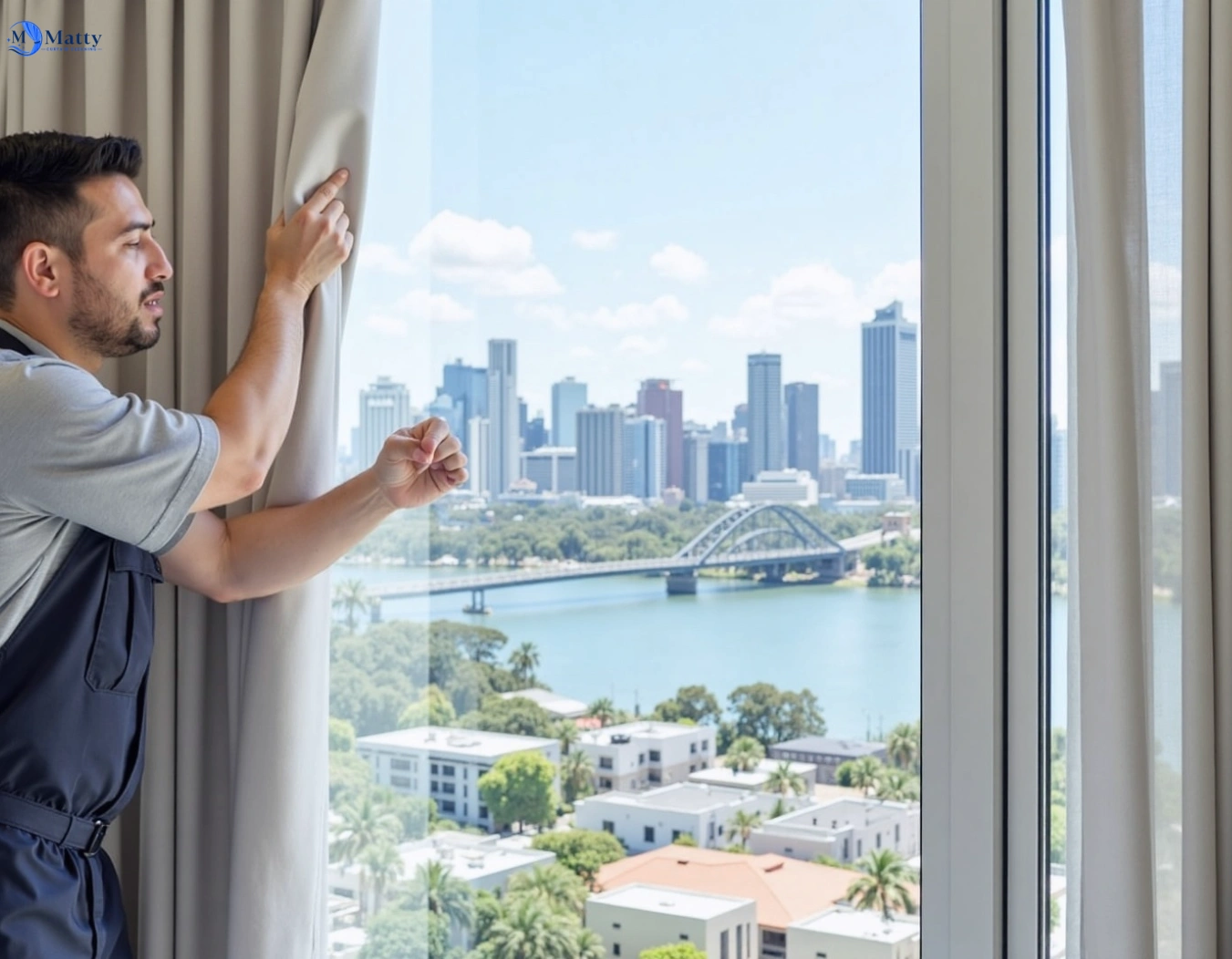 Professional curtain steam cleaning service bowen-hills QLD by Matty Curtain Cleaning